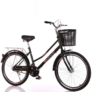 26寸轻便通勤单车成人学生普通复古代步自行车 自行车男女24 新款