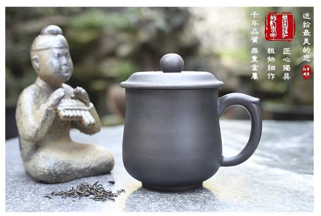 茶杯养生家用办公室保温粗土大容量 雅安荥经黑砂手工制作茶壶套装