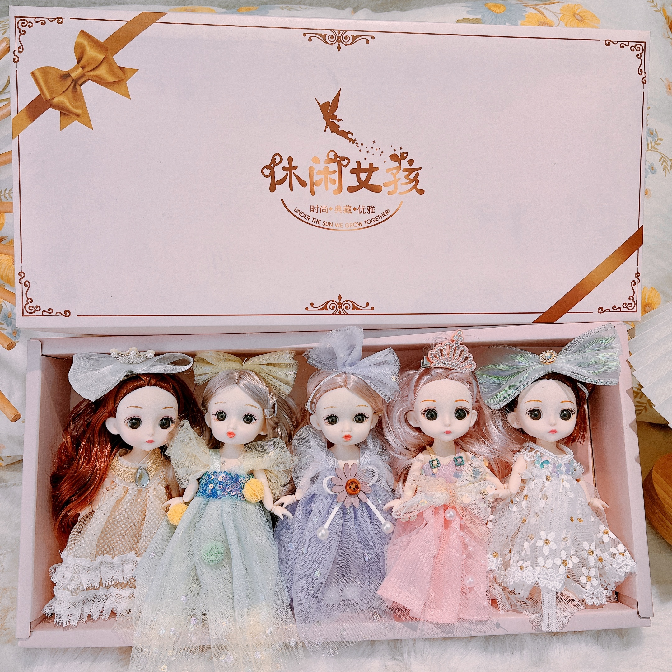 女孩玩具2024新款 公主洋娃娃仿真儿童精致珍藏版 大礼盒换装 布 套装