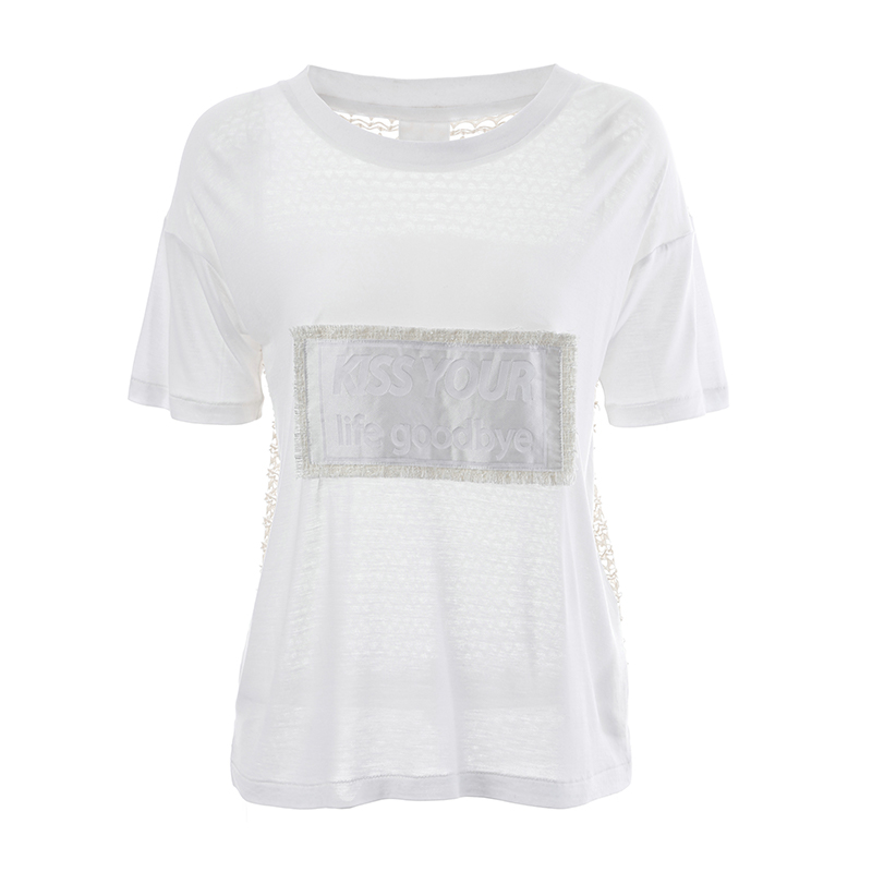 合体织网蕾丝镂空半透明T恤 BABYGHOST设计师原创品牌女装