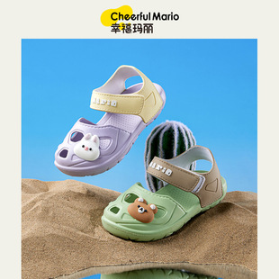 男孩沙滩鞋 儿童夏季 2—3 凉鞋 拖鞋 5岁女童防滑软底学步洞洞鞋