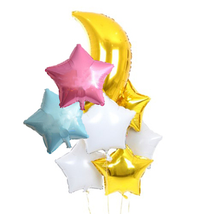 饰 饰品结婚气球装 18寸珠光五角星铝箔气球节日聚会生日派对布置装