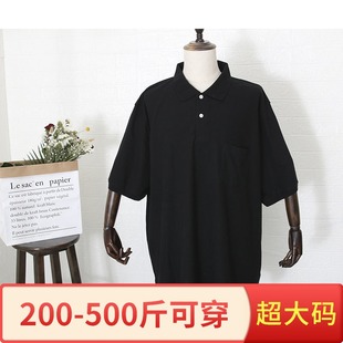 300 外贸胖子短袖 400斤大码 polo衫 男t恤文化衫 男加肥加大加长200
