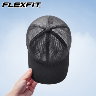 帽子全网眼透气网帽棒球帽男大头围帽子 360°透气男士 FLEXFIT