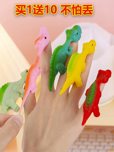 弹射恐龙趣味手指飞镖发射小恐龙解压软胶儿童学生创意小玩具礼品