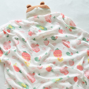 竹纤维纱布盖毯宝宝包布包巾襁褓儿童浴巾大尺寸 薄款 新生婴儿夏季