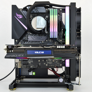 开放式 全铝电脑机箱显卡竖装 机箱 水冷游戏DIY创意机架ATX标准台式