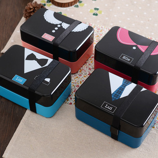 精品木屋日式 便当盒浪漫可爱学生饭盒 创意礼品定制 点心寿司盒