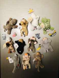 家居摆件冰箱贴磁贴 卡通毛绒玩具冰箱贴可爱动物冰箱磁贴创意时尚