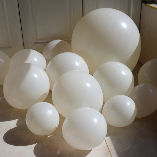 饰 流行色麦芽白色气球乳白色暖白色气球高端派对婚礼现场布置装