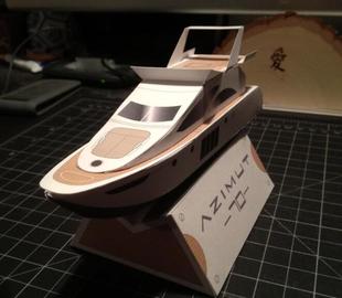 儿童益智DIY手工制作立体游艇快艇仿真船模3D纸质模型纸艺玩具