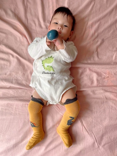 夏天袜子男童婴儿袜子夏季 长筒女宝宝可爱三个月夏款 长款 纯棉 薄款