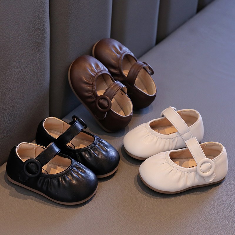 3岁简约女童小皮鞋 春季 婴儿软底防滑学步鞋 新款 女宝宝公主鞋