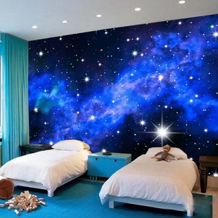 书房卧室创意定制壁画 高清星座摄影墙纸 宇宙银河星空壁纸