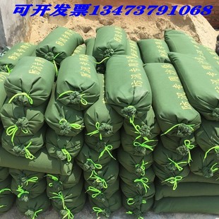 绿色挡洪水麻袋吸水膨胀袋空袋 防汛沙袋防洪专用沙袋沙包带抽绳款