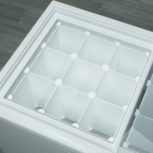 多层隔断板大型U冷藏展示柜分格 冰柜架子内部收纳置物架冷柜里
