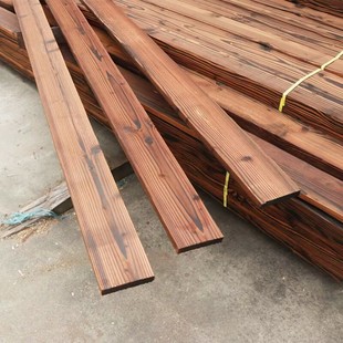 防腐木地板碳化实木板材木条护墙板樟子松吊顶庭院葡萄架户外木方