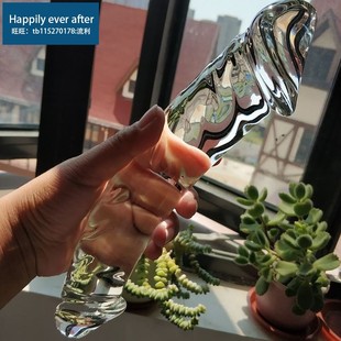 Doublel Long Glass Crystal new Dildo Anal Fake Huge Penis