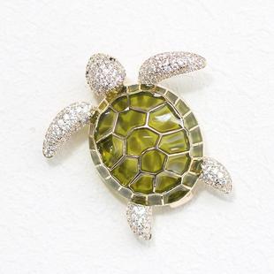 急速发货海龟胸针小可爱乌龟别针创意复古动物男女领饰品摆件石针