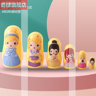 中国风公主女生可爱儿童益智玩具 高档俄罗c斯风情套娃6层新款