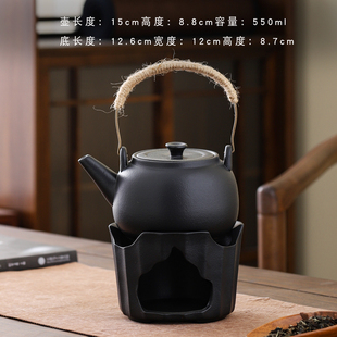 茶壶家用酒精炉煮茶壶陶瓷提梁壶养生壶泡茶壶网红围炉煮茶器 日式