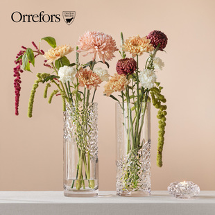 Orrefors花瓶CARAT北欧家居手工水晶玻璃插花器客厅样板间摆件