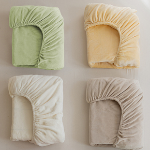 床罩床单套防尘床垫套保护罩 珊瑚绒冬款 牛奶绒床笠单件2022年新款