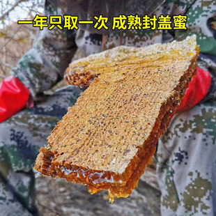 500克 蜂巢百花蜜 神农架野生蜂巢蜜嚼着吃天然土蜂蜜农家自产盒装