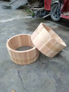 粗工艺圆蜂桶杉木中蜂桶圈圆格子箱土养圆桶公母榫传统蜂箱诱蜂桶