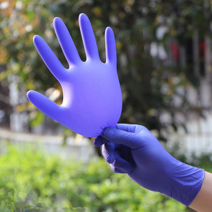 gloves劳保耐磨防水耐腐蚀全麻加厚一次性 丁腈橡胶Disposable
