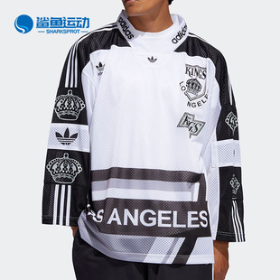 Adidas 冰球运动长袖 三叶草男子经典 球衣FM1558 阿迪达斯正品
