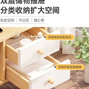 床头柜家用卧室小型迷你小柜子简约现代轻奢实木腿置物架储物柜子