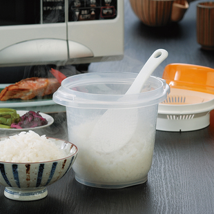 日本进口微波炉煮饭碗煮饭器热米饭锅小蒸饭碗煮饭盒熟得快微波碗