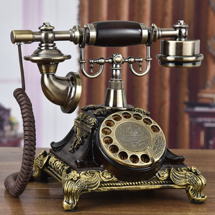 特价 欧式 座机 复古仿古电话机无线插卡固定电话旋转拨号家用美式