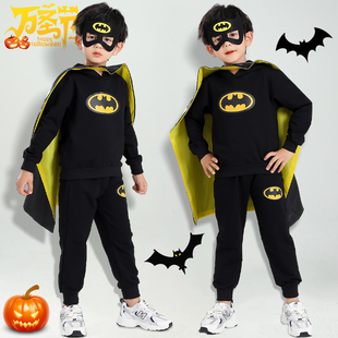 万圣节儿童服装 男童蝙蝠侠服装 小孩衣服卡通cosplay 扮演出服秋季