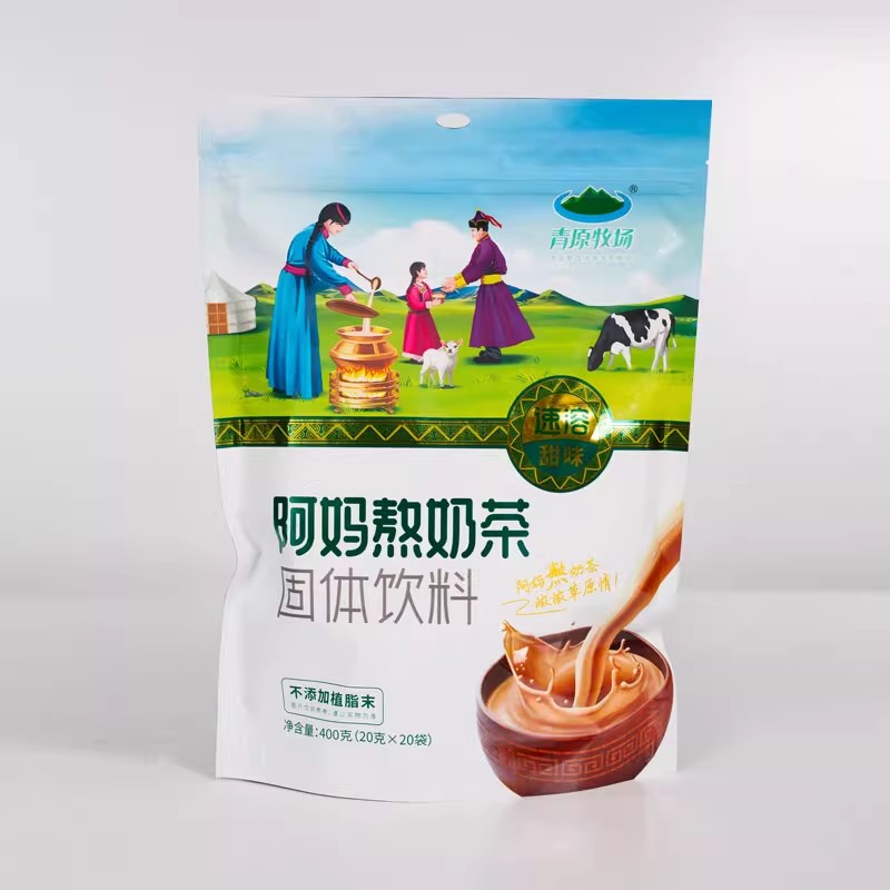 青原牧场奶茶内蒙特产阿妈熬传统咸味奶茶甜味400g独立包装