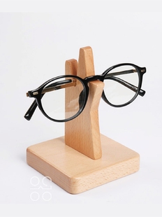 饰组合摆件创意支架实木摆设 眼镜收纳架展示架办公桌眼镜店陈列装