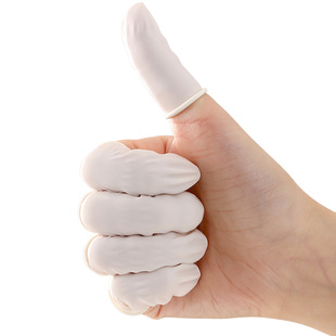 橡胶加厚防滑指套耐磨防汗可触屏灵活操作一次性手指保护套100枚