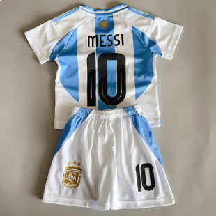阿根廷足球服梅西10号球衣儿童运动速干训练服定制印号 2024新款