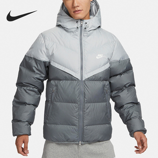 Nike 男子防风保暖运动连帽羽绒服FB8178 新款 077 耐克正品