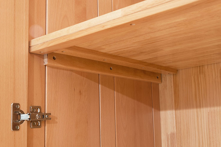 销品双路家具实木衣柜对开组合柜榉木衣橱衣柜现代简约二三四门衣