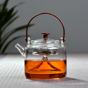 草木祠玻璃煮茶壶耐热泡茶壶家用电陶炉烧水壶大号黑茶普洱煮茶器