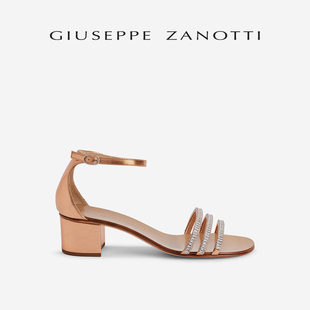 精美水钻低跟粗跟凉鞋 凉拖鞋 女鞋 ZanottiGZ女士新款 Giuseppe