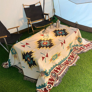 户外露营毛毯野营地毯名族风毯子地垫午休毯可收纳野餐布拍照桌布