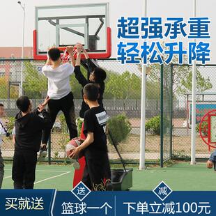 户外篮球架家用室外标准可移动成人成年投篮球架可升降篮筐单臂
