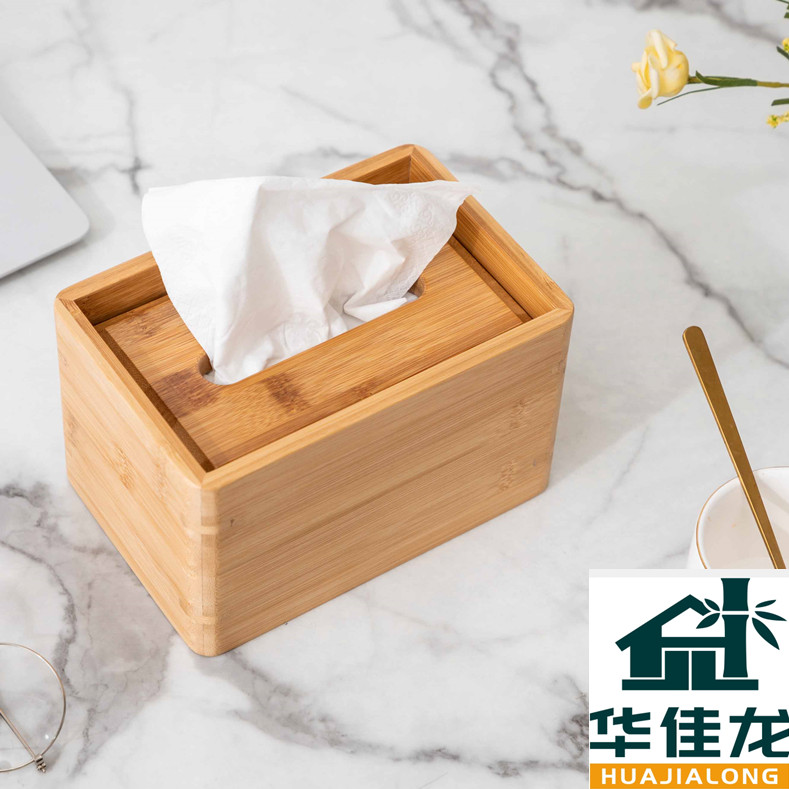 楠竹纸巾盒简约酒店民宿餐巾纸盒客厅茶几创意浮盖纸抽盒可定logo