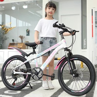 山地自行车儿童中大童男女孩学生成人轻便自行车减震碟刹单速变速