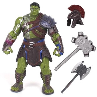 绿巨人玩具复仇者雷神角斗士手办浩克模型人偶公仔摆件玩具可动