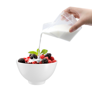 异形杯milk盒子方便倾倒 美国F&F创意牛奶杯玻璃杯奶昔果汁鸡尾酒