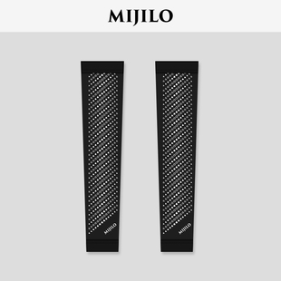米基洛MIJILO反光花纹冰丝袖 防晒薄款 女护臂防紫外线夏季 套男手袖